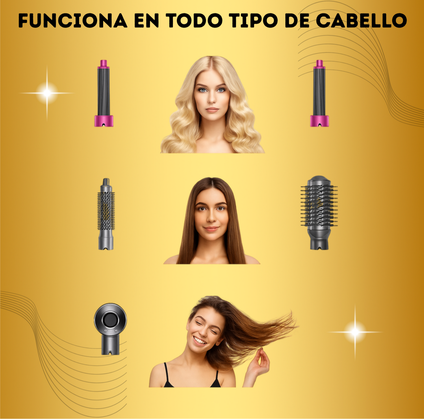 LISSEPRO® CEPILLO ELÉCTRICO DE CABELLO 5 EN 1 + ENVÍO GRATIS + REGALO EXCLUSIVO POR TU COMPRA 🎁