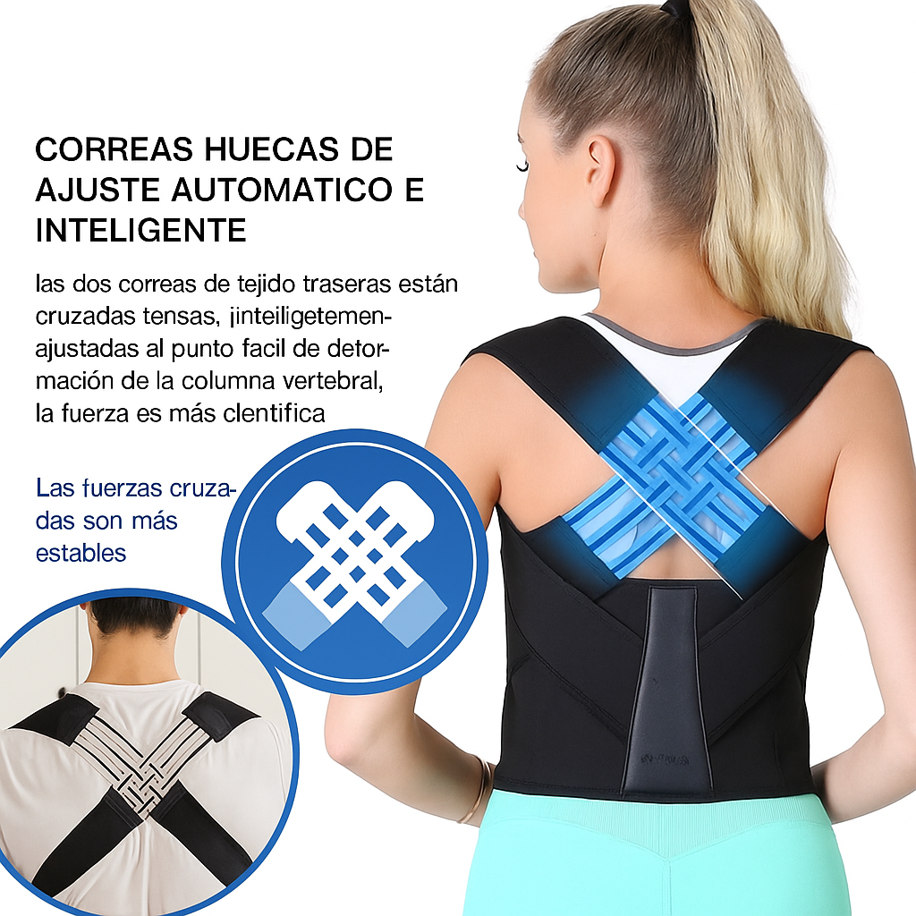 PosturePro - Corrector de postura de espalda unisex, enderezador de hombro, soporte de espalda completa ajustable, alivio del dolor de espalda alta y baja + envío gratis 🎁