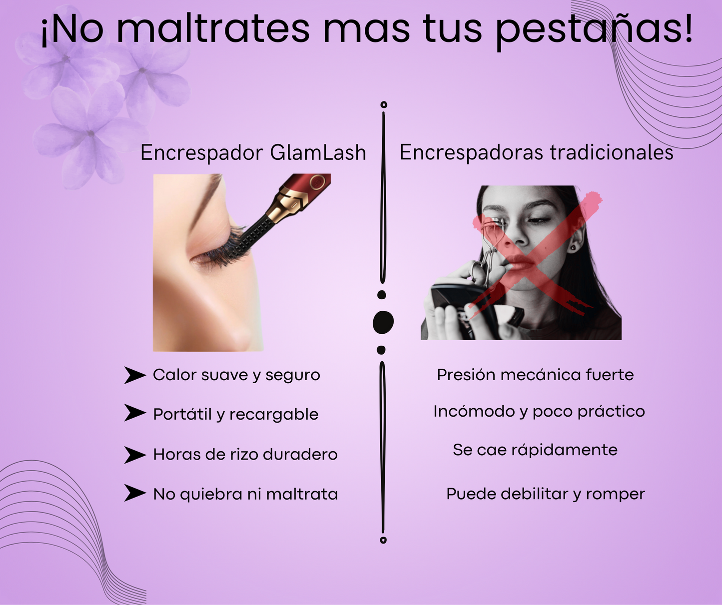 ENCRESPADOR ELECTRICO GLAMLASH® + EBOOK"SERUMS NATURALES PARA EL CRECIMIENTO DE PESTAÑAS"