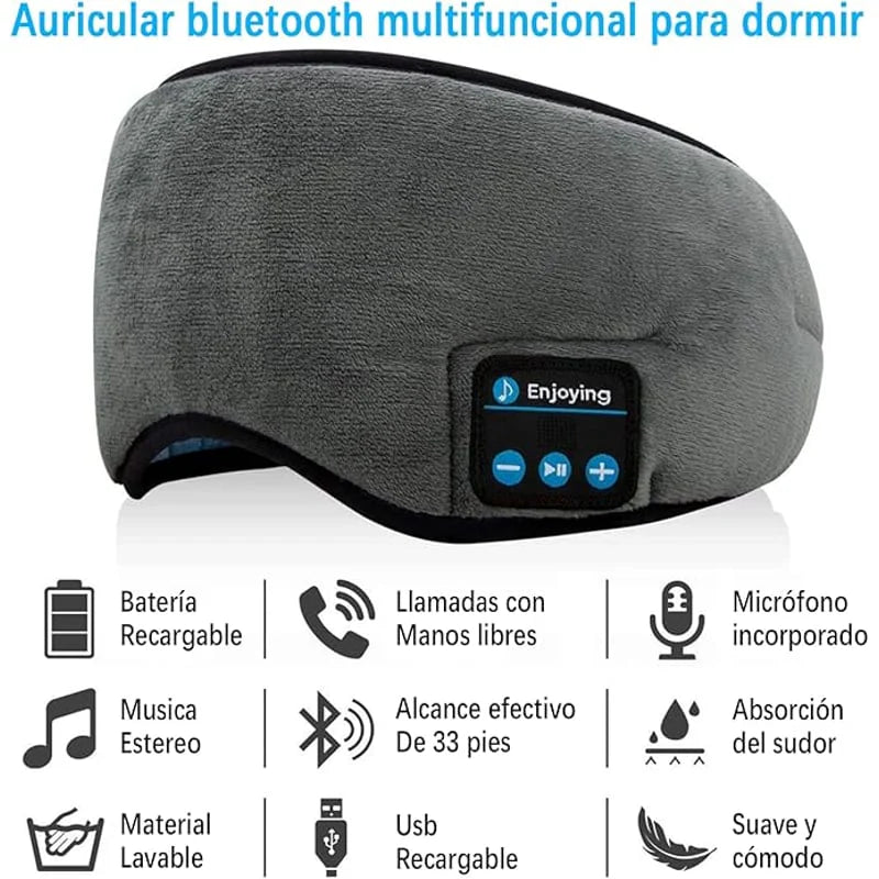 SLEEPBEATS® ANTIFAZ CON BLUETOOTH + PLAYLIST DE RELAJACIÓN GRATIS