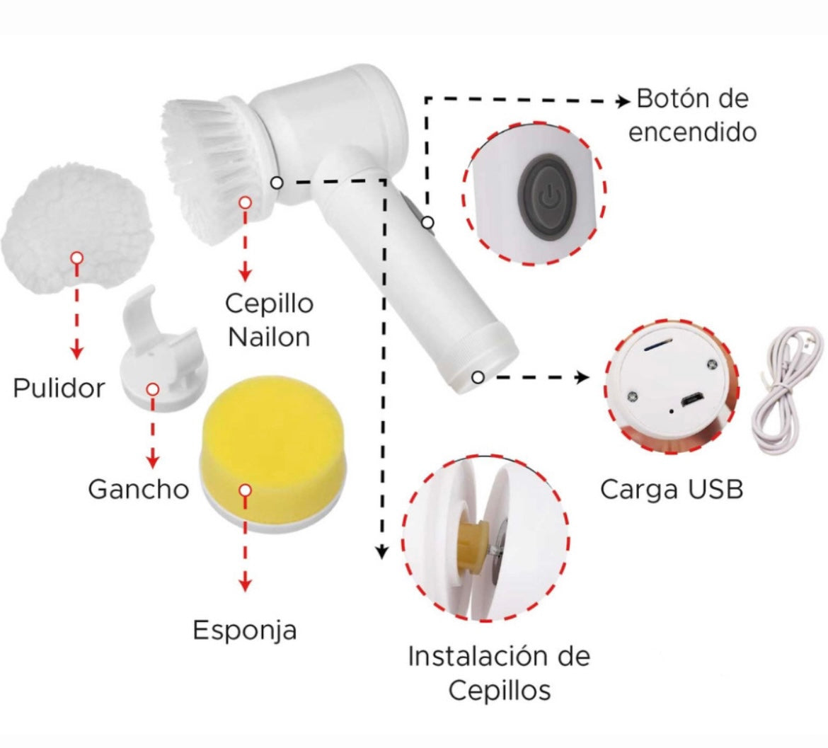 CEPILLO ELÉCTRICO DE LIMPIEZA 5 EN 1 MagicBrush®