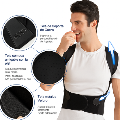 PosturePro - Corrector de postura de espalda unisex, enderezador de hombro, soporte de espalda completa ajustable, alivio del dolor de espalda alta y baja + envío gratis 🎁